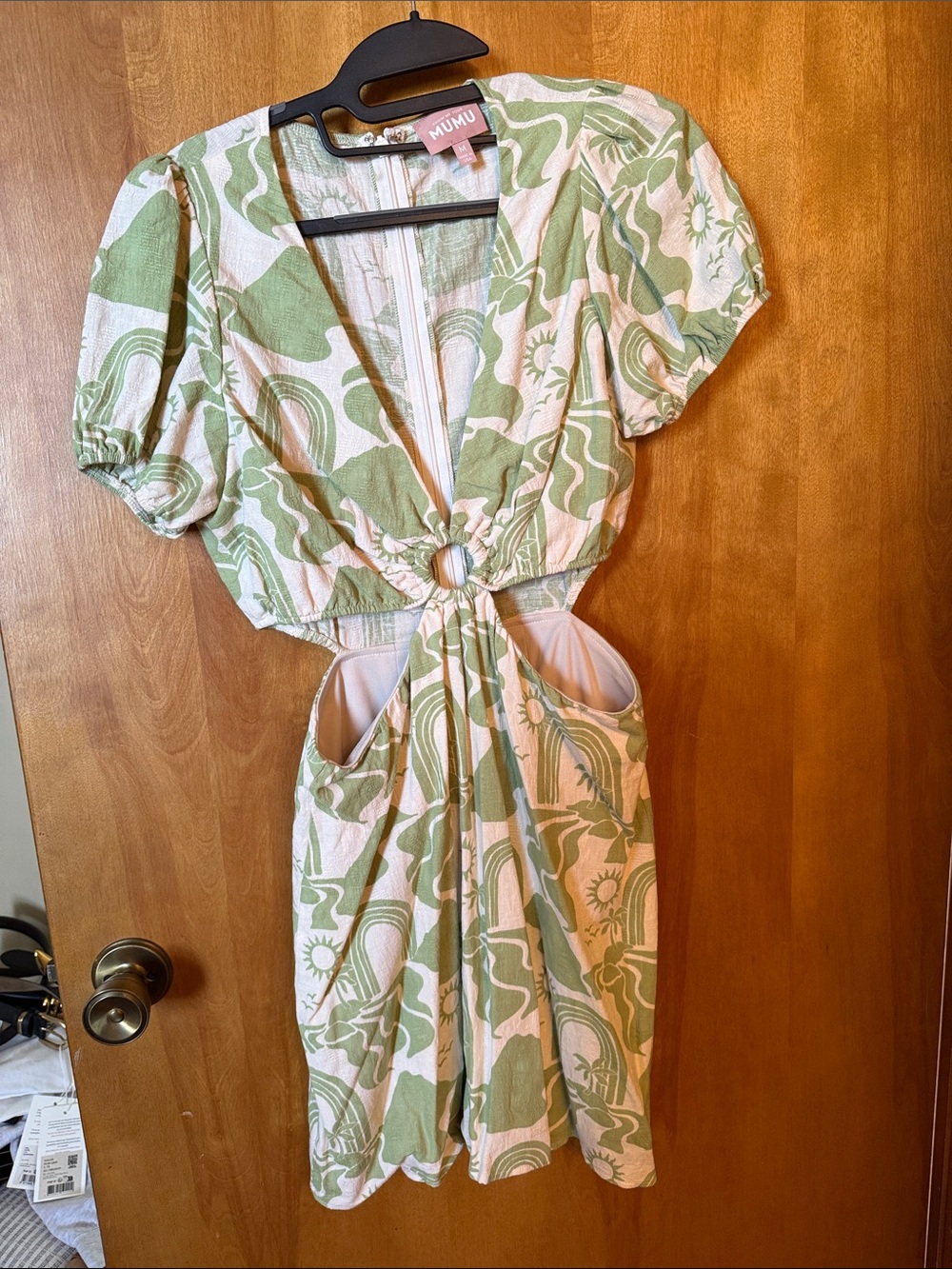 Show Me Your Mumu Printed Tie-Front Dress